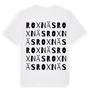 Roxnäs ordlek t-shirt – ekologisk bomull t-shirt från Pinshirt