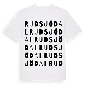 Rudsjödal ordlek t-shirt – ekologisk bomull t-shirt från Pinshirt