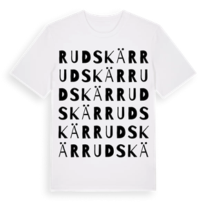 Rudskär ordlek t-shirt – ekologisk bomull t-shirt från Pinshirt