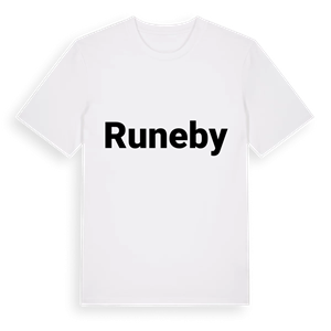 Runeby fetstil t-shirt – ekologisk bomull t-shirt från Pinshirt