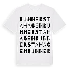Runnerstahagen ordlek t-shirt – ekologisk bomull t-shirt från Pinshirt