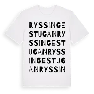 Ryssingestugan ordlek t-shirt – ekologisk bomull t-shirt från Pinshirt