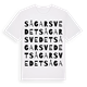 White t-shirt med Sågarsvedet ordlek t-shirt