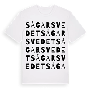 Sågarsvedet ordlek t-shirt – ekologisk bomull t-shirt från Pinshirt