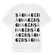 White t-shirt med Såghagen ordlek t-shirt
