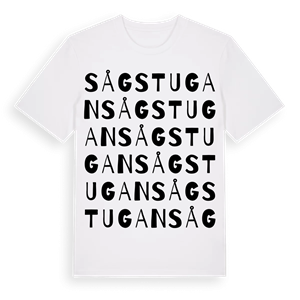 Sågstugan ordlek t-shirt – ekologisk bomull t-shirt från Pinshirt