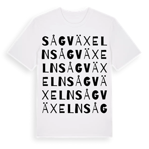 Sågväxeln ordlek t-shirt – ekologisk bomull t-shirt från Pinshirt