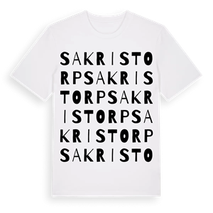 Sakristorp ordlek t-shirt – ekologisk bomull t-shirt från Pinshirt