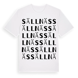 Sällnäs ordlek t-shirt – ekologisk bomull t-shirt från Pinshirt