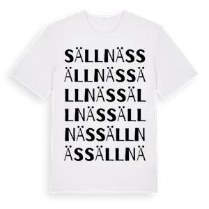 Sällnäs ordlek t-shirt – ekologisk bomull t-shirt från Pinshirt