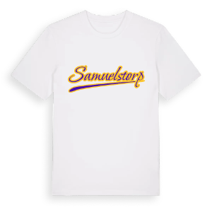 Samuelstorp baseball t-shirt – ekologisk bomull t-shirt från Pinshirt