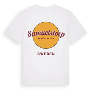 Samuelstorp cirkel t-shirt – ekologisk bomull t-shirt från Pinshirt