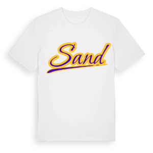 Sand baseball t-shirt – ekologisk bomull t-shirt från Pinshirt