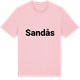 Pink Cotton t-shirt med Sandås fetstil t-shirt