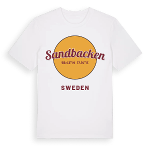 Sandbacken cirkel t-shirt – ekologisk bomull t-shirt från Pinshirt