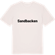 Vintage White t-shirt med Sandbacken fetstil t-shirt
