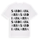 White t-shirt med Sandbankarna ordlek t-shirt