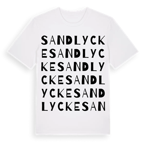 Sandlycke ordlek t-shirt – ekologisk bomull t-shirt från Pinshirt