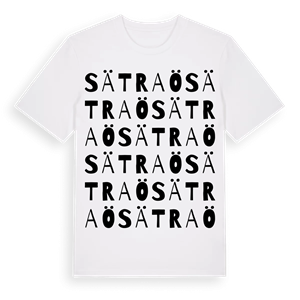 Sätra ö ordlek t-shirt – ekologisk bomull t-shirt från Pinshirt