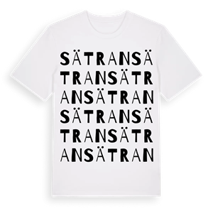 Sätran ordlek t-shirt – ekologisk bomull t-shirt från Pinshirt