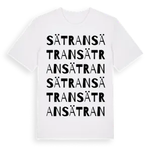 Sätran ordlek t-shirt – ekologisk bomull t-shirt från Pinshirt