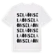 White t-shirt med Selaön ordlek t-shirt
