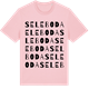 Pink Cotton t-shirt med Seleboda ordlek t-shirt