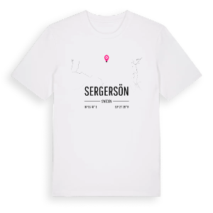 Sergersön karta t-shirt – ekologisk bomull t-shirt från Pinshirt
