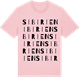 Pink Cotton t-shirt med Sibirien ordlek t-shirt