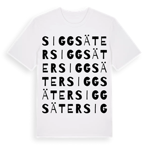 Siggsäter ordlek t-shirt – ekologisk bomull t-shirt från Pinshirt