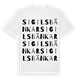 Sigils bänkar ordlek t-shirt