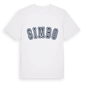 Simbo college t-shirt – ekologisk bomull t-shirt från Pinshirt