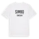 White t-shirt med Simbo i Sverige t-shirt