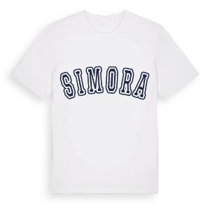 Simora college t-shirt – ekologisk bomull t-shirt från Pinshirt