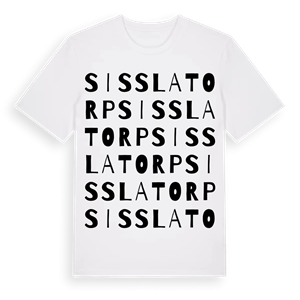 Sisslatorp ordlek t-shirt – ekologisk bomull t-shirt från Pinshirt
