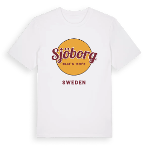 Sjöborg cirkel t-shirt – ekologisk bomull t-shirt från Pinshirt
