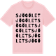 Pink Cotton t-shirt med Sjögölet ordlek t-shirt