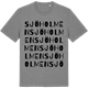 Mid Heather Gray t-shirt med Sjöholmen ordlek t-shirt
