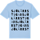 Blue Soul t-shirt med Sjökärrstugan ordlek t-shirt