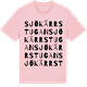 Pink Cotton t-shirt med Sjökärrstugan ordlek t-shirt
