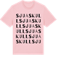 Pink Cotton t-shirt med Sjuas kull ordlek t-shirt