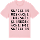 Pink Cotton t-shirt med Skäcklinge ordlek t-shirt