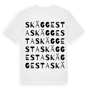 Skäggesta ordlek t-shirt – ekologisk bomull t-shirt från Pinshirt