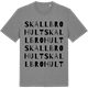 Mid Heather Gray t-shirt med Skallbrohult ordlek t-shirt