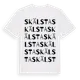 White t-shirt med Skälsta ordlek t-shirt