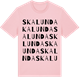 Pink Cotton t-shirt med Skalunda ordlek t-shirt