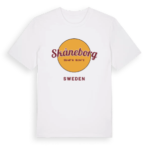 Skåneborg cirkel t-shirt – ekologisk bomull t-shirt från Pinshirt