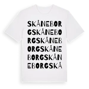 Skåneborg ordlek t-shirt – ekologisk bomull t-shirt från Pinshirt