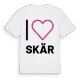 Jag älskar Skär t-shirt stort tryck