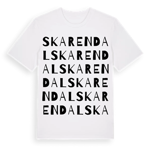 Skarendal ordlek t-shirt – ekologisk bomull t-shirt från Pinshirt